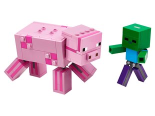 21157 LEGO® Minecraft Sika ja zombi hinta ja tiedot | LEGOT ja rakennuslelut | hobbyhall.fi