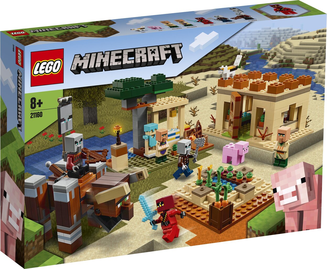 21160 LEGO® Minecraft Illagerien hyökkäys hinta ja tiedot | LEGOT ja rakennuslelut | hobbyhall.fi