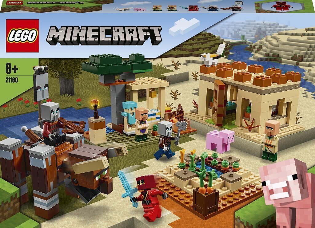 21160 LEGO® Minecraft Illagerien hyökkäys hinta ja tiedot | LEGOT ja rakennuslelut | hobbyhall.fi