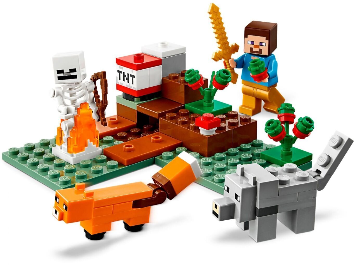 21162 LEGO® Minecraft Taiga-seikkailu hinta ja tiedot | LEGOT ja rakennuslelut | hobbyhall.fi