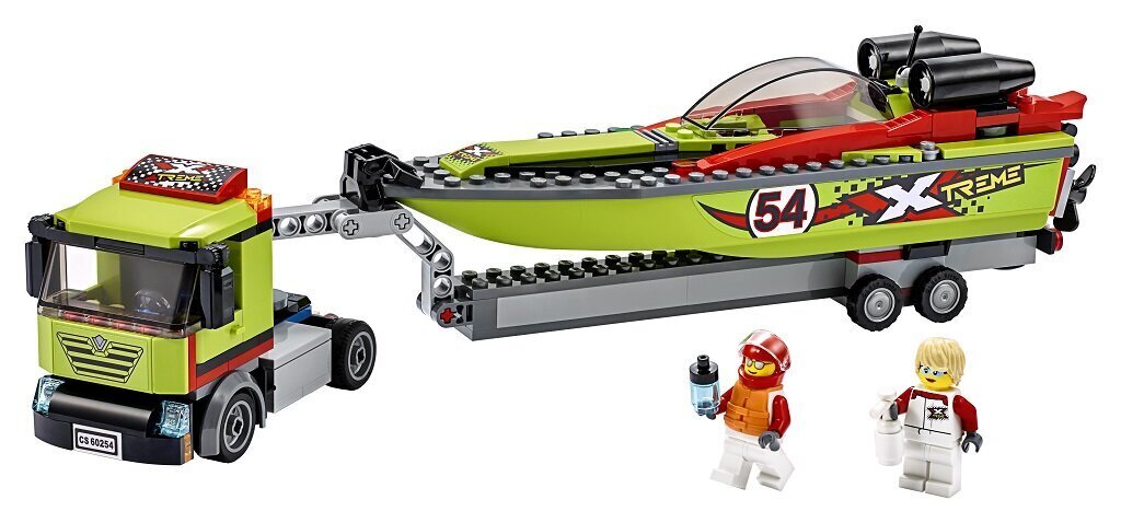 60254 LEGO® City Kaupunki Suuret ajoneuvot- Pikavenekuljetusauto hinta ja tiedot | LEGOT ja rakennuslelut | hobbyhall.fi