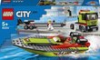 60254 LEGO® City Kaupunki Suuret ajoneuvot- Pikavenekuljetusauto hinta ja tiedot | LEGOT ja rakennuslelut | hobbyhall.fi