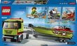 60254 LEGO® City Kaupunki Suuret ajoneuvot- Pikavenekuljetusauto hinta ja tiedot | LEGOT ja rakennuslelut | hobbyhall.fi
