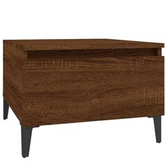 Sivupöytä ruskea tammi 50x46x35 cm tekninen puu hinta ja tiedot | Sohvapöydät | hobbyhall.fi
