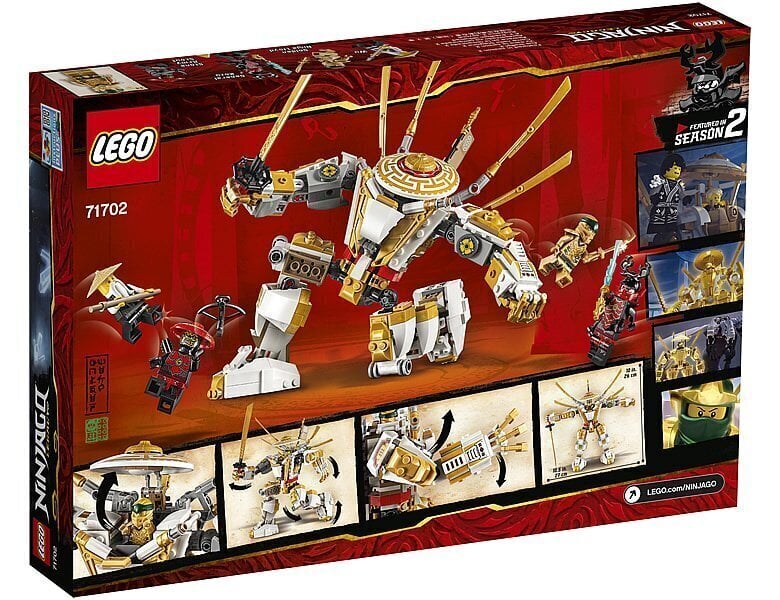 71702 LEGO® NINJAGO Kultainen robotti hinta ja tiedot | LEGOT ja rakennuslelut | hobbyhall.fi