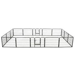 Pentuaitaus 16 paneelia teräs 60x80 cm musta hinta ja tiedot | Kuljetushäkit ja kuljetuslaatikot | hobbyhall.fi