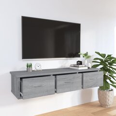 TV-seinäkaappi harmaa Sonoma 88x26x18,5 cm tekninen puu hinta ja tiedot | Hyllyt | hobbyhall.fi