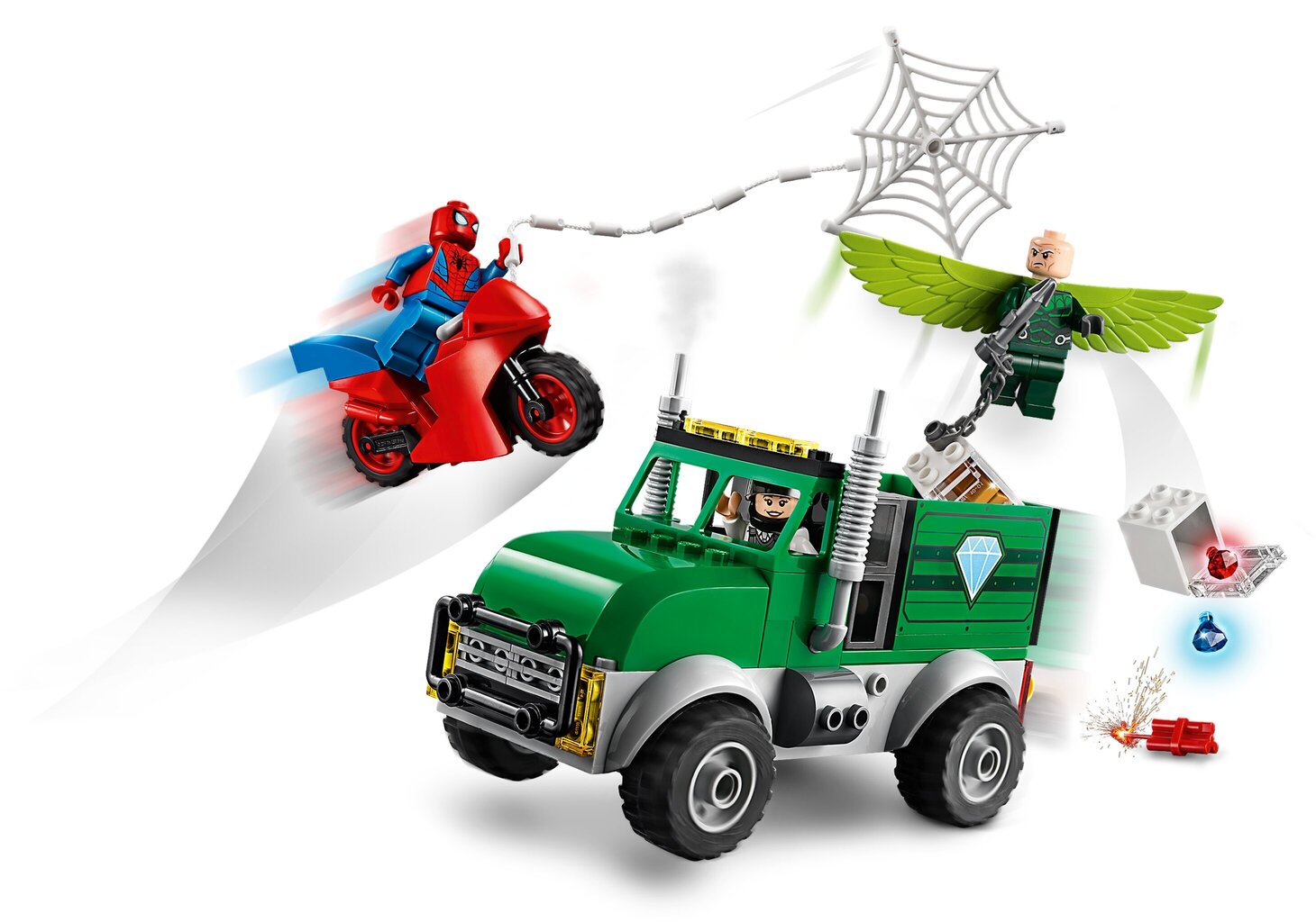 76147 LEGO® Super Heroes kuormaauton ryöstö hinta ja tiedot | LEGOT ja rakennuslelut | hobbyhall.fi