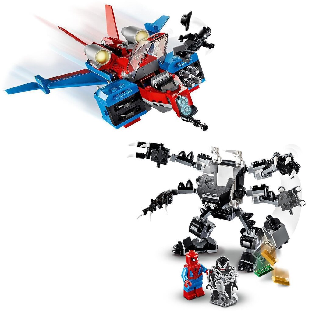 76150 LEGO® Super Heroes Spiderjet vs. Venom robotti hinta ja tiedot | LEGOT ja rakennuslelut | hobbyhall.fi