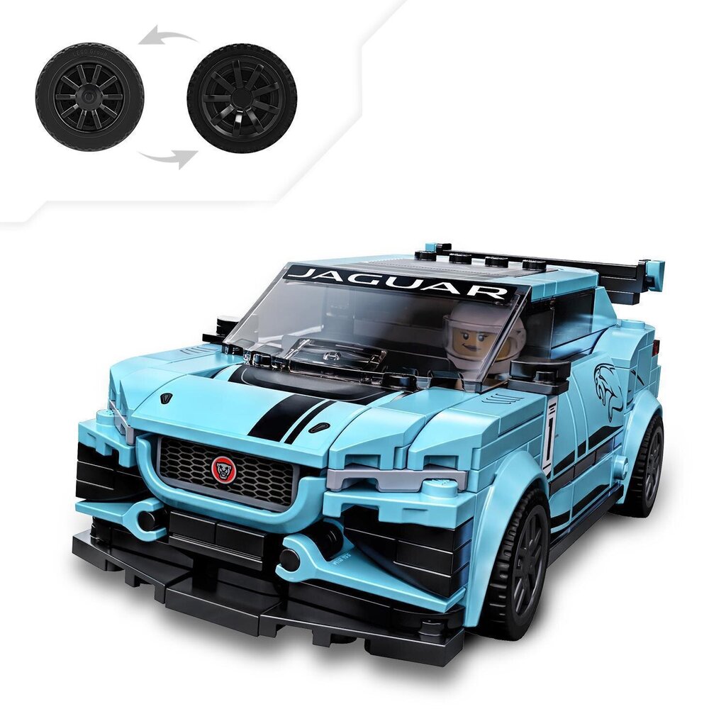 76898 LEGO® Speed Champions Formula E Panasonic Jaguar Racing GEN2 car & Jaguar I-PACE eTROPHY hinta ja tiedot | LEGOT ja rakennuslelut | hobbyhall.fi