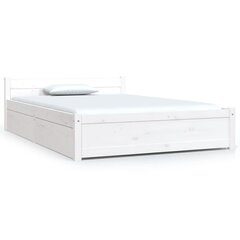 Sängynrunko laatikoilla valkoinen 120x190 cm 4FT Small Double hinta ja tiedot | Sängyt | hobbyhall.fi