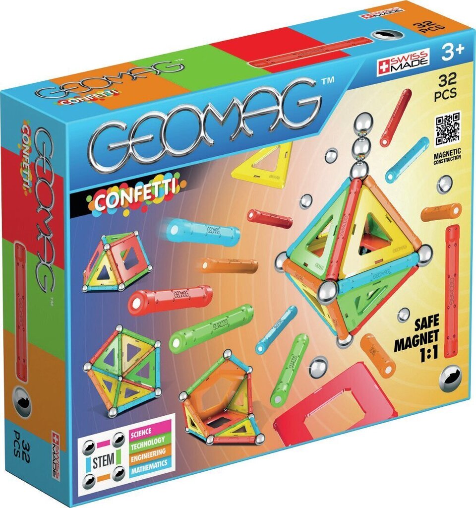 Geomag Confetti -magneettirakennussarja, 32 osaa hinta ja tiedot | LEGOT ja rakennuslelut | hobbyhall.fi