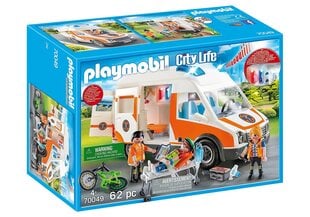 70049 PLAYMOBIL® City Life, Ambulanssi valoilla ja äänillä hinta ja tiedot | LEGOT ja rakennuslelut | hobbyhall.fi