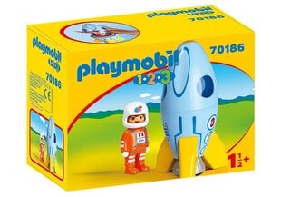 70186 Playmobil® 1.2.3 Astronautti raketilla hinta ja tiedot | LEGOT ja rakennuslelut | hobbyhall.fi