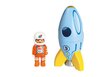 70186 Playmobil® 1.2.3 Astronautti raketilla hinta ja tiedot | LEGOT ja rakennuslelut | hobbyhall.fi