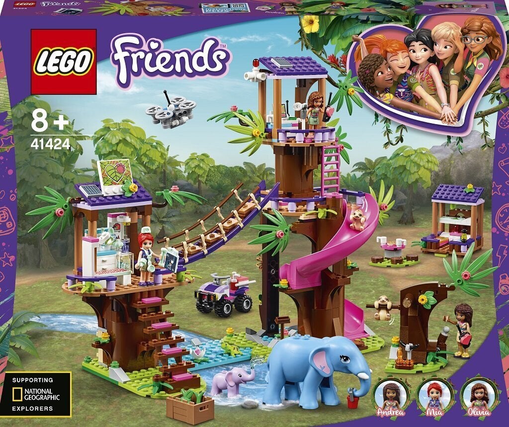 41424 LEGO® Friends Pelastusoperaation viidakkotukikohta hinta ja tiedot | LEGOT ja rakennuslelut | hobbyhall.fi