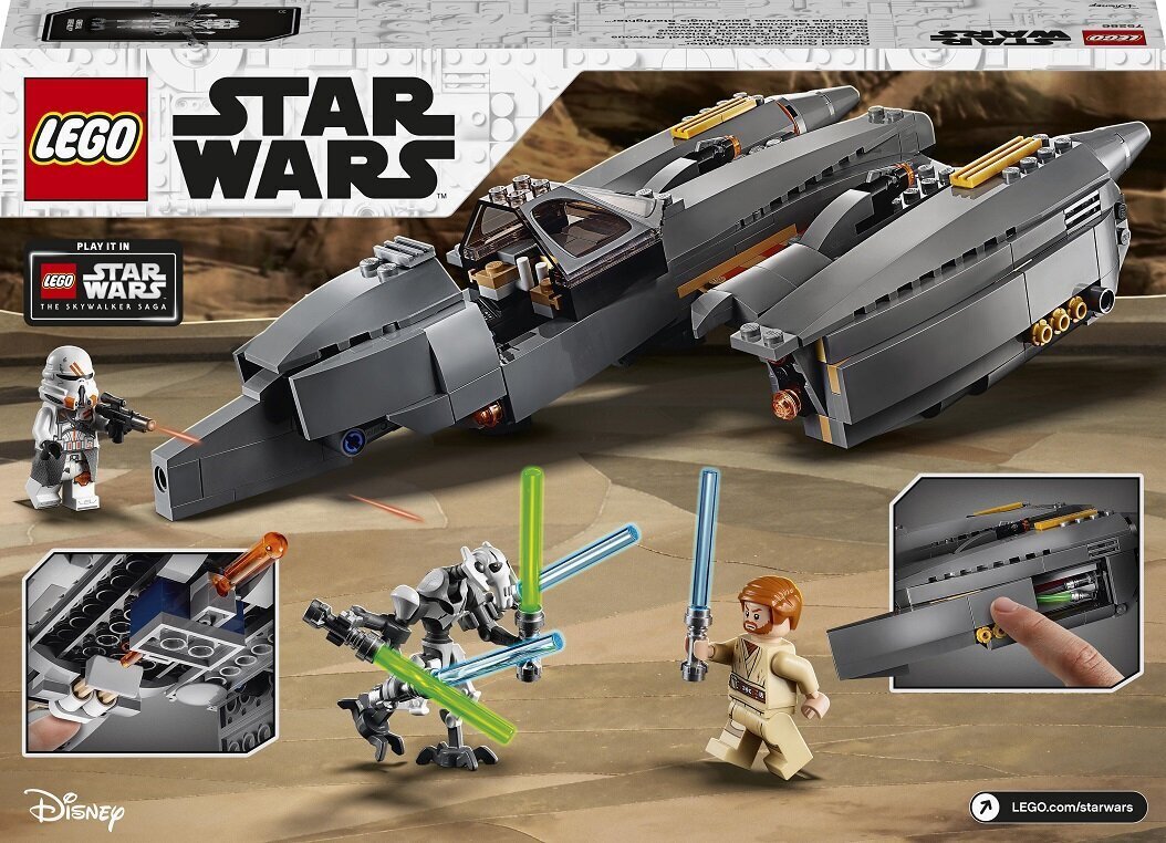 75286 LEGO® Star Wars Kenraali Grievousin tähtihävittäjä hinta ja tiedot | LEGOT ja rakennuslelut | hobbyhall.fi