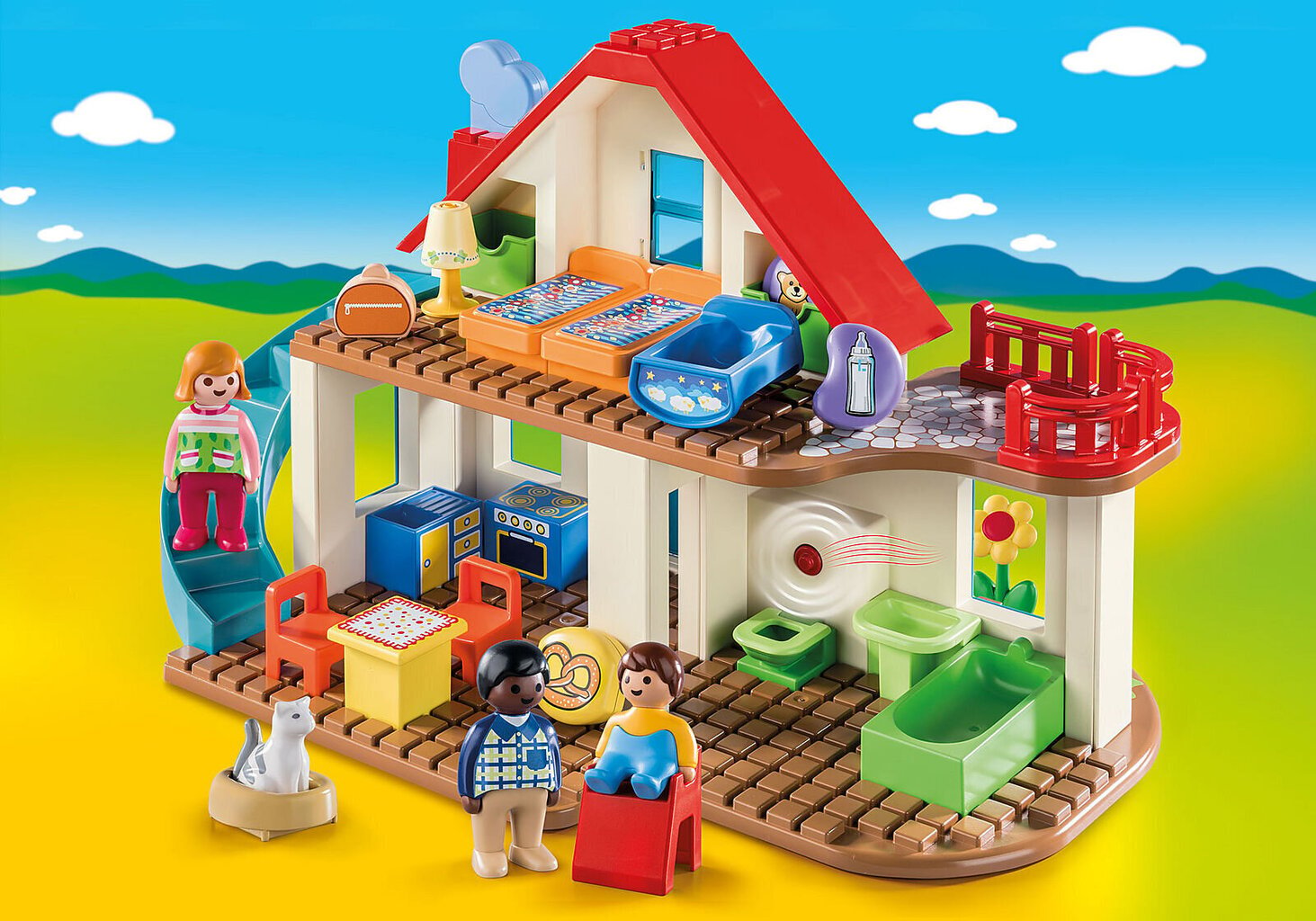 70129 PLAYMOBIL® 1.2.3, Perhetalo hinta ja tiedot | LEGOT ja rakennuslelut | hobbyhall.fi