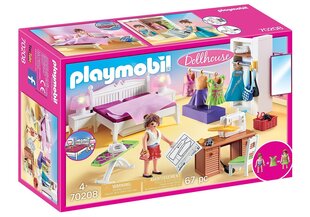 70208 PLAYMOBIL® Dollhouse, makuuhuone ompelunurkkauksella hinta ja tiedot | LEGOT ja rakennuslelut | hobbyhall.fi