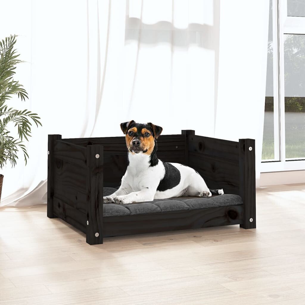 Koiransänky musta 55,5x45,5x28 cm täysi mänty hinta ja tiedot | Pedit ja pesät | hobbyhall.fi
