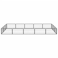 Koiranhäkki 16 paneelia musta 100x50 cm jauhemaalattu teräs hinta ja tiedot | Kuljetushäkit ja kuljetuslaatikot | hobbyhall.fi