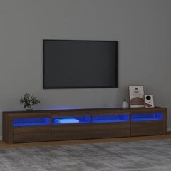 TV-taso LED-valoilla ruskea tammi 240x35x40 cm hinta ja tiedot | TV-tasot | hobbyhall.fi