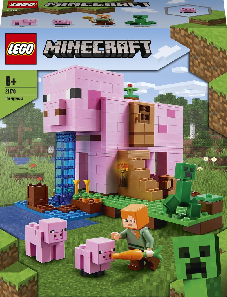 21170 LEGO® Minecraft Sikatalo hinta ja tiedot | LEGOT ja rakennuslelut | hobbyhall.fi