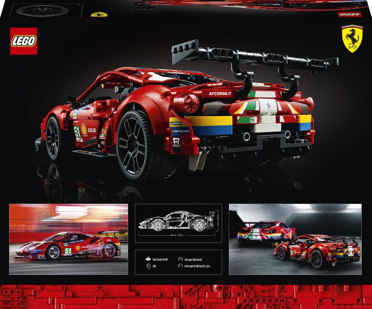 42125 LEGO® Technic Ferrari 488 GTE AF Corse #51 hinta ja tiedot | LEGOT ja rakennuslelut | hobbyhall.fi