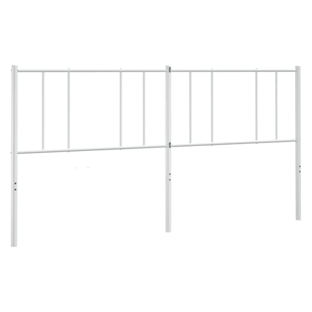 Metallinen sängynpääty valkoinen 180 cm hinta ja tiedot | Sängyt | hobbyhall.fi