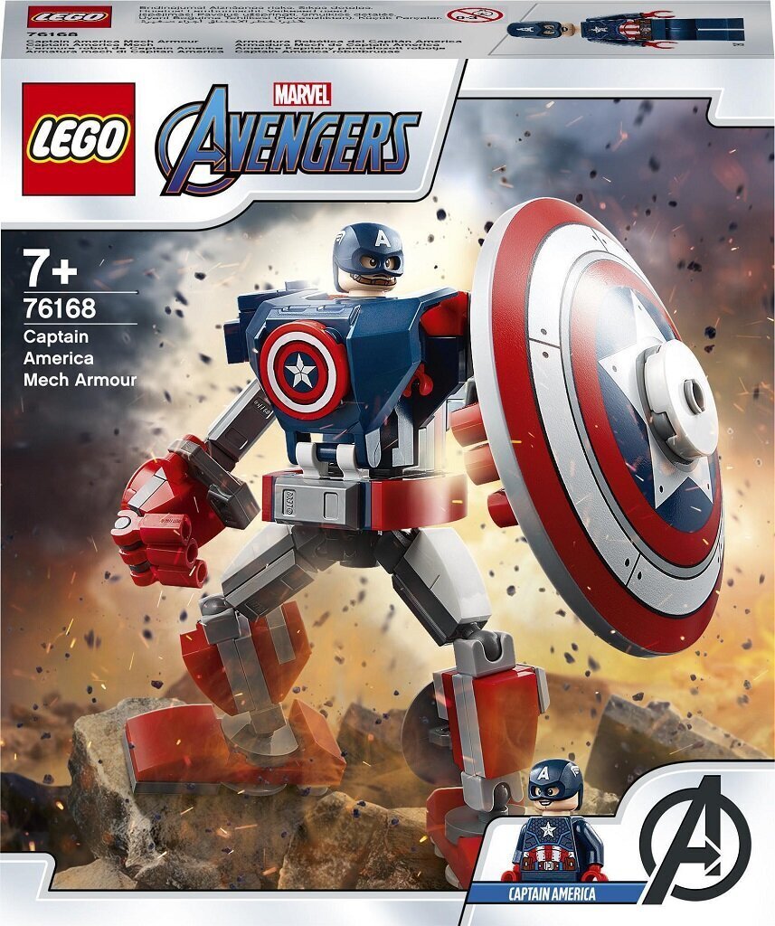 76168 LEGO® Marvel Avengers Captain America -robottihaarniska hinta ja tiedot | LEGOT ja rakennuslelut | hobbyhall.fi