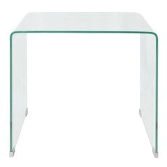 Sohvapöytä, karkaistu lasi, 49,5x50x45 cm, läpinäkyvä hinta ja tiedot | Sohvapöydät | hobbyhall.fi