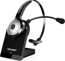 Tecknet Bluetooth -kuulokkeet mikrofonilla, PC -kuulokkeilla, joissa on AI -melunvaimennus, langaton kuulokemikrofoni latausasemalle puhelinkeskukselle, tietokoneelle, matkapuhelimille, kristallinkirkas chat, supervalo hinta ja tiedot | Kuulokkeet | hobbyhall.fi