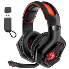 Empire Gaming - Warcry P -W1 -pelien kuulokemikrofoni MIT Mikro - PC/PS4/PS5/Xbox/Nintendo Switch/MAC -2.4 GHz Langaton - Surround Sound Stereo - LED Rot hinta ja tiedot | Kuulokkeet | hobbyhall.fi