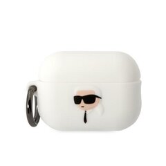 KARL LAGERFELD 3D NFT Karl AirPods Pro 2 silikonikotelo – Valkoinen hinta ja tiedot | Kuulokkeet | hobbyhall.fi