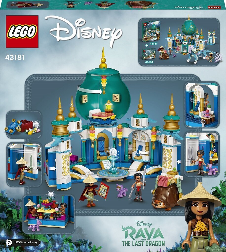 43181 LEGO® Disney Princess Raya ja herttapalatsi hinta ja tiedot | LEGOT ja rakennuslelut | hobbyhall.fi
