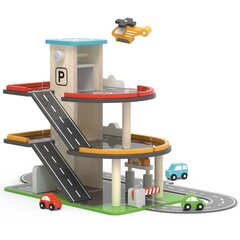 Puinen 3-kerroksinen autotalli, jossa rata ja autopesu hinta ja tiedot | LEGOT ja rakennuslelut | hobbyhall.fi