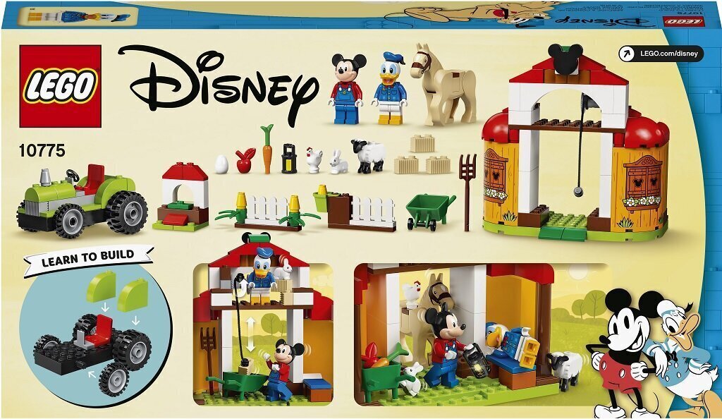 10775 LEGO® Mickey & Friends Mikki Hiiri ja Aku Ankka Farmi hinta ja tiedot | LEGOT ja rakennuslelut | hobbyhall.fi