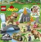 10939 LEGO® DUPLO T. rexin ja Triceratops-dinosauruksen pako hinta ja tiedot | LEGOT ja rakennuslelut | hobbyhall.fi