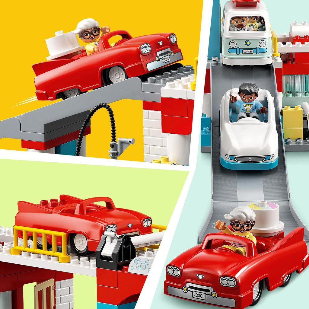 10948 LEGO® DUPLO Pysäköinti ja autopesu hinta ja tiedot | LEGOT ja rakennuslelut | hobbyhall.fi