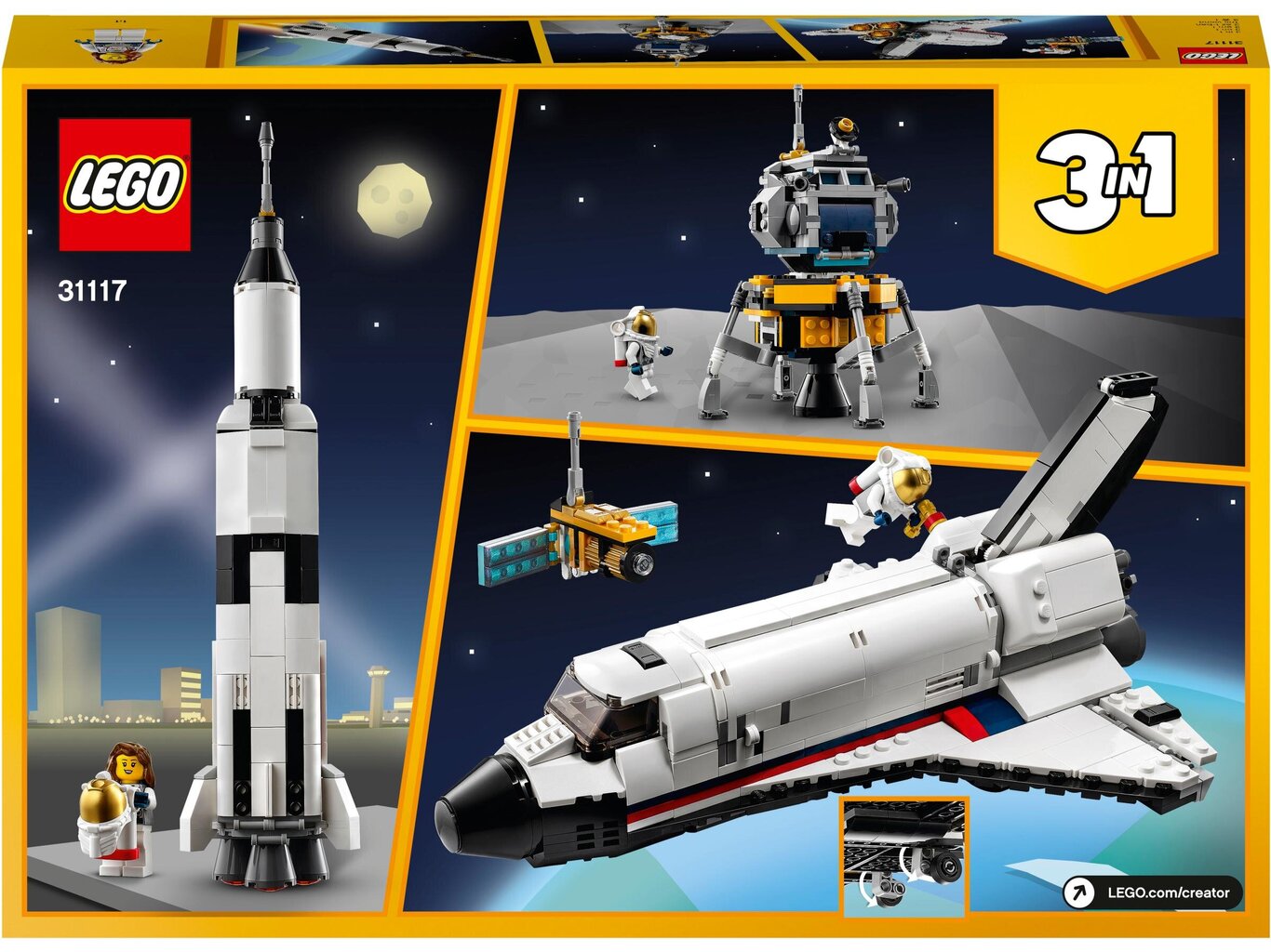 31117 LEGO® Avaruussukkulaseikkailu hinta ja tiedot | LEGOT ja rakennuslelut | hobbyhall.fi