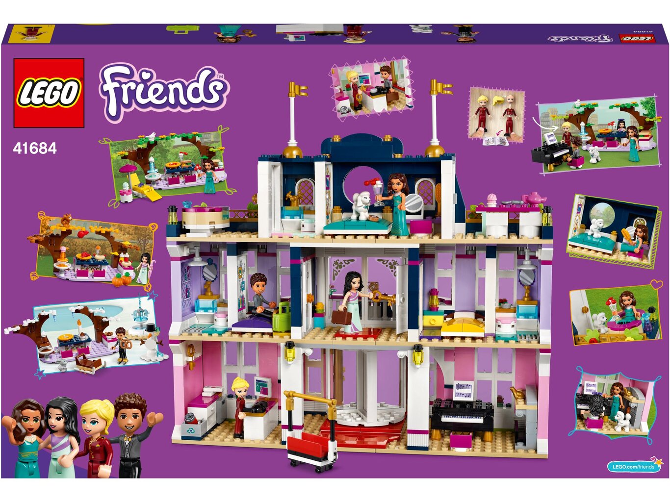 41684 LEGO® Friends Heartlake Cityn Grand Hotel hinta ja tiedot | LEGOT ja rakennuslelut | hobbyhall.fi