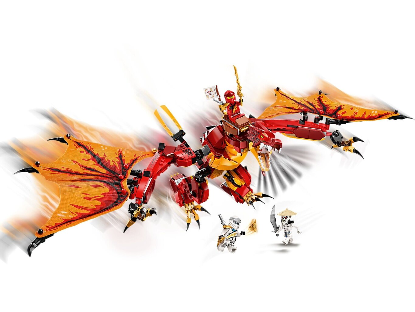 71753 LEGO® NINJAGO Tulilohikäärmeen hyökkäys hinta ja tiedot | LEGOT ja rakennuslelut | hobbyhall.fi