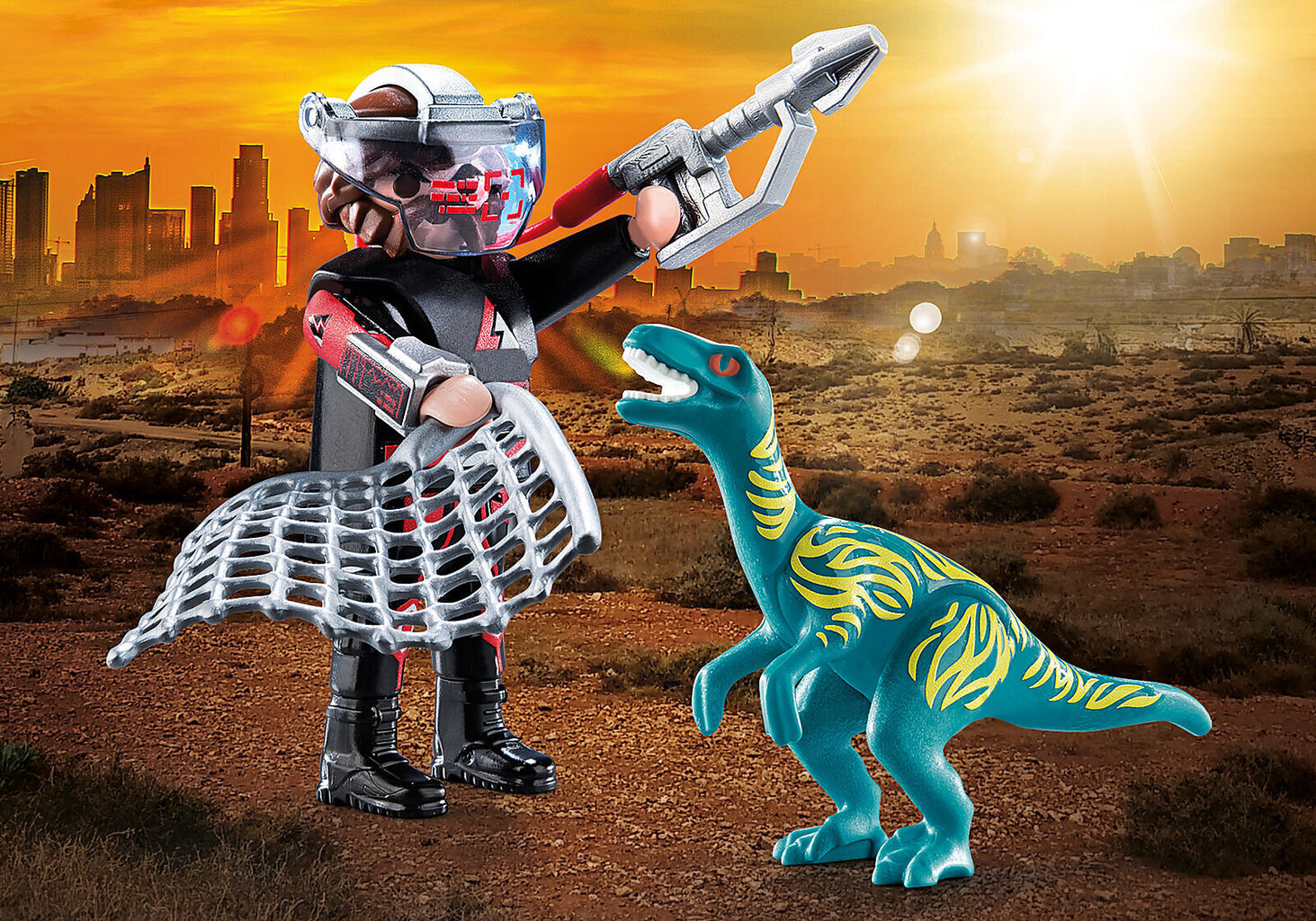 70693 PLAYMOBIL® Duo Pack Velociraptor ja dinosaurusten pyydystäjä. hinta ja tiedot | LEGOT ja rakennuslelut | hobbyhall.fi