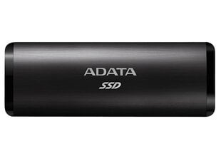 SSD. ulkoinen ADATA SE760, 256 Gt, 2,5 tuumaa, USB 3.2 Type-C, R/W: 1000/800 MB/s, negru, "ASE760-256GU32G2BK" (timbru verde 0.18 lei) hinta ja tiedot | Ulkoiset kovalevyt | hobbyhall.fi