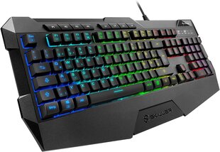 Sharkoon Skiller SGK4 -pelausnäppäimistö RGB, N-Key Relaver, (Saksan näppäimistön asettelu) ja Shark Force Pro Gaming Mouse (3200 dpi, LED-valaistu alaosa, ergonominen suunnittelu) Musta hinta ja tiedot | Näppäimistöt | hobbyhall.fi