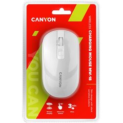 CANYON MW-18, 2,4 GHz:n langaton ladattava hiiri Pixart-anturilla, 4 näppäintä, hiljainen kytkin oikealle/vasemmalle näppäimelle, Lisää NTC DPI: 800/1200/1600, Max. käyttö 50 tuntia kerralla täyteen ladattuna, 300 mAh Li-poly-akku, Pearl-White, kaapelin p hinta ja tiedot | Hiiret | hobbyhall.fi