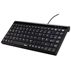 Hama "SL720" Slimline Mini-näppäimistö, musta hinta ja tiedot | Näppäimistöt | hobbyhall.fi