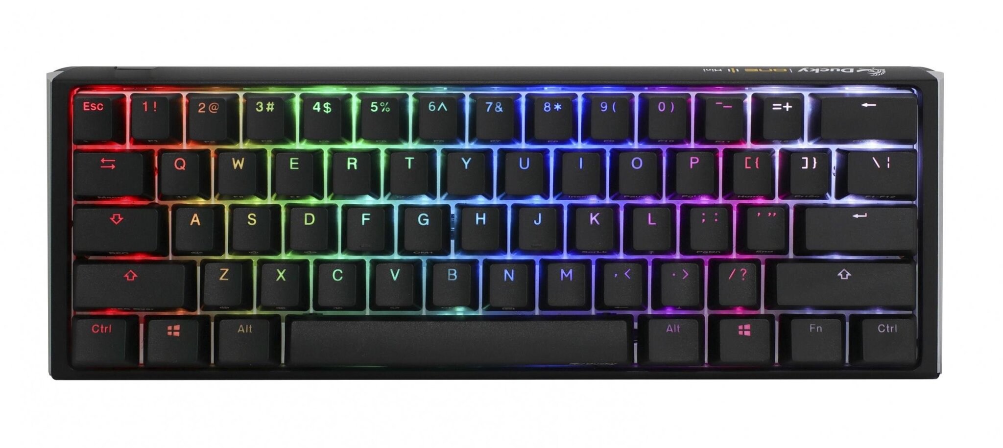 Mekaaninen näppäimistö Ducky One 3 Classic Mini 60 % Hotswap Cherry MX Musta, RGB, PBT näppäinhapat hinta ja tiedot | Näppäimistöt | hobbyhall.fi