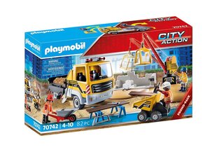 70742 PLAYMOBIL® City Action Rakennustyömaa kuorma -autolla hinta ja tiedot | LEGOT ja rakennuslelut | hobbyhall.fi