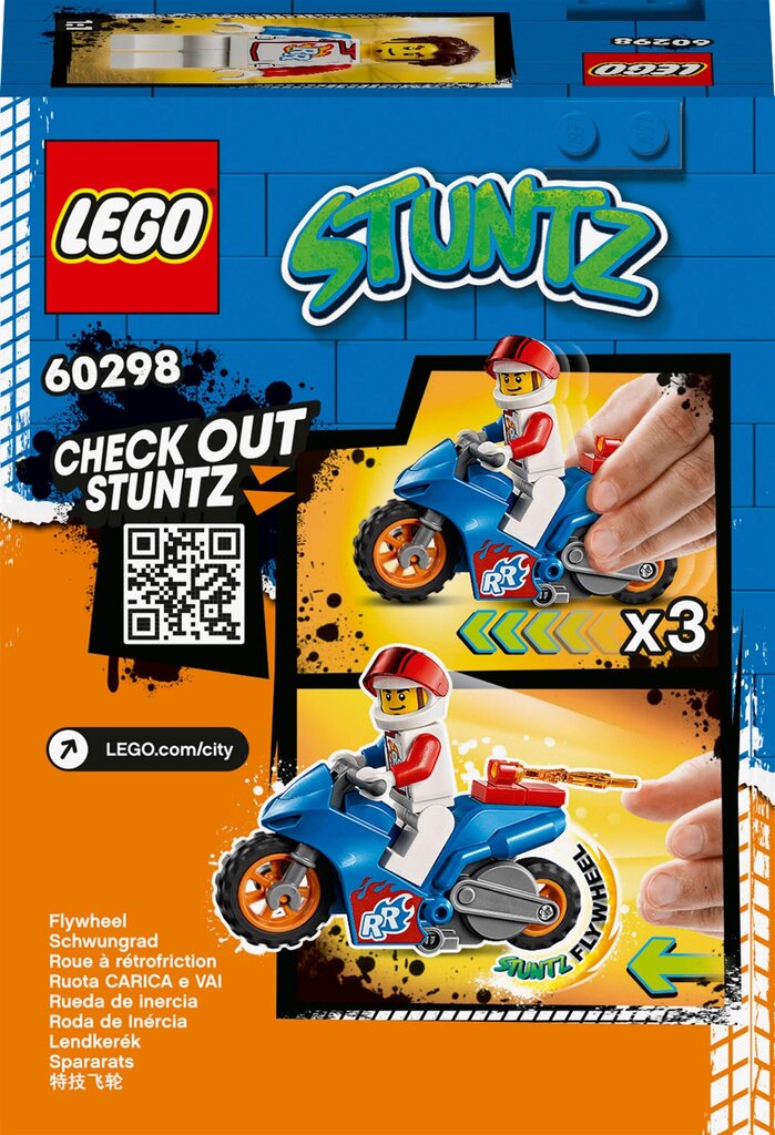 60298 LEGO® City Raketti Moottoripyörä Stunt hinta ja tiedot | LEGOT ja rakennuslelut | hobbyhall.fi